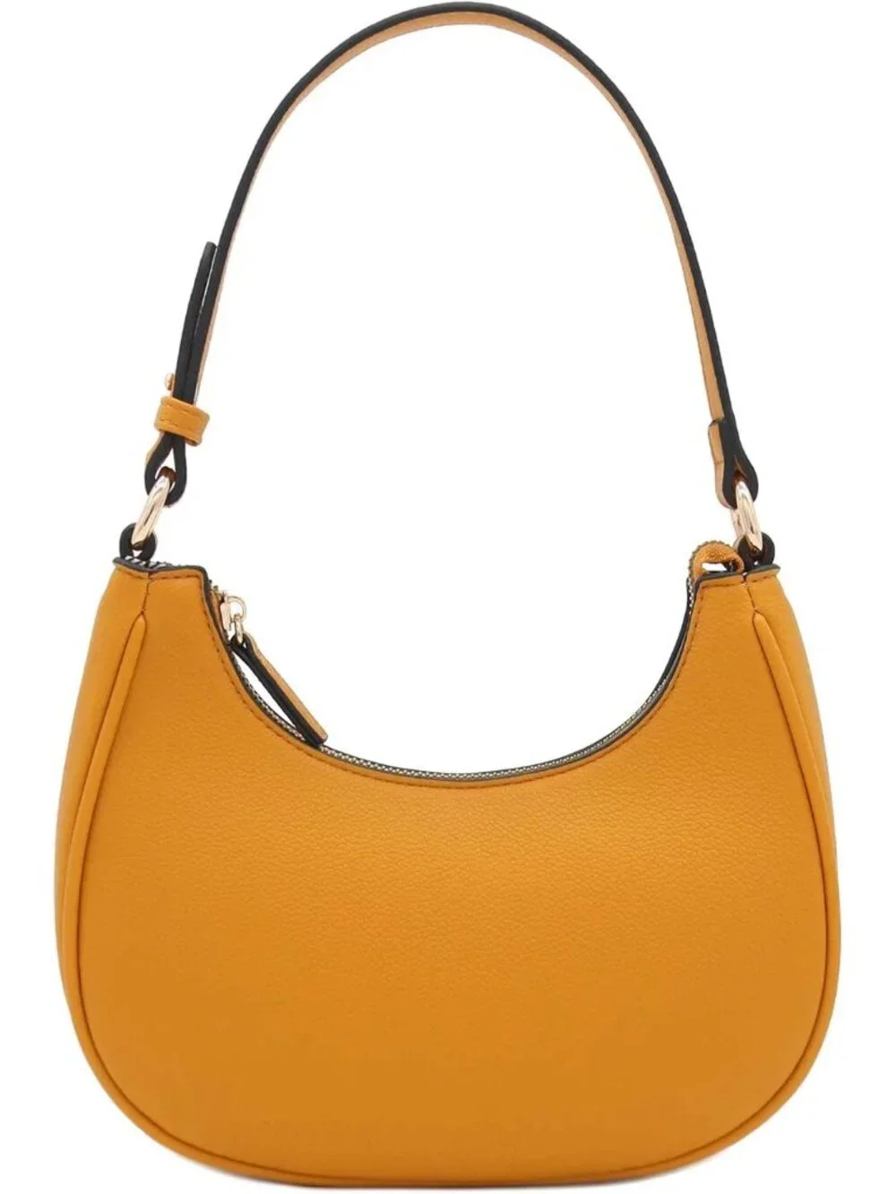 Women Mustard Small Crescent For Trendy Underarm Purse Zipper Shoulder Bag